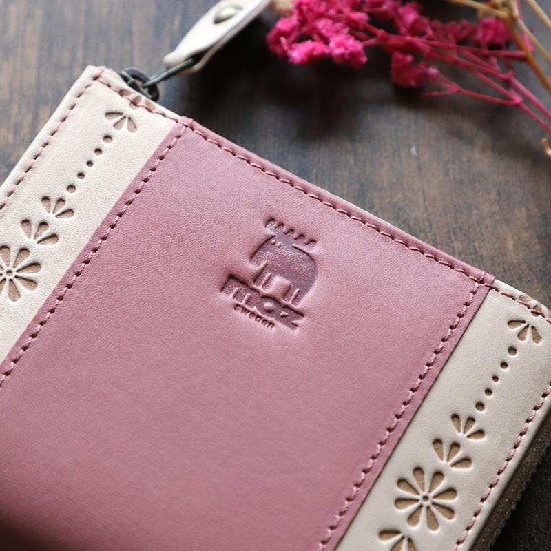 moz（モズ） FLOWER フラワー 二つ折り財布 小銭入れあり L字