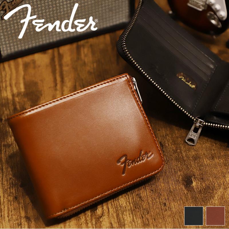 Fender（フェンダー） 二つ折り財布 札入れ ウォレット L字ファスナー