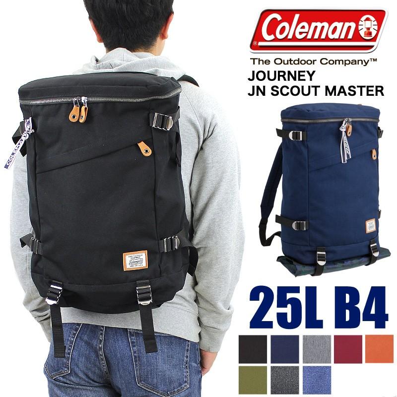 【商品レビュー記入で+5%】【新色追加】Colemana(コールマン) JOURNEY(ジャーニー) JN SCOUT MASTER(JNスカウトマスター) スクエアリュック 25L B4 レインカバー付き メンズ レディース 送料無料 Coleman（コールマン） 新色追加 送料無料 Colemana JOURNEY