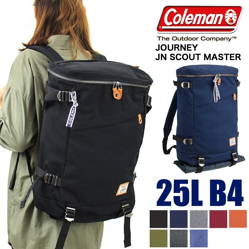 新色追加 送料無料 Colemana コールマン  JOURNEY ジャーニー  JN SCOUT MASTER JNスカウトマスター  スクエアリュック 25L B4 レインカバー付き｜bagshoparr