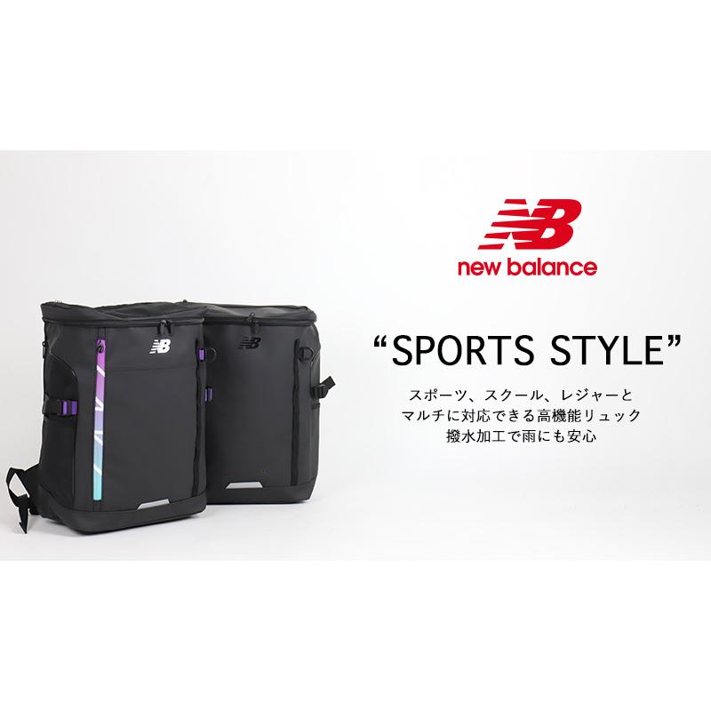 new balance ニューバランス リュック デイパック バックパック 30L LAB45691 B4 撥水 PC収納 大容量 限定 メンズ レディース 大学生 高校生 中学生 男子 女子｜bagshoparr｜05