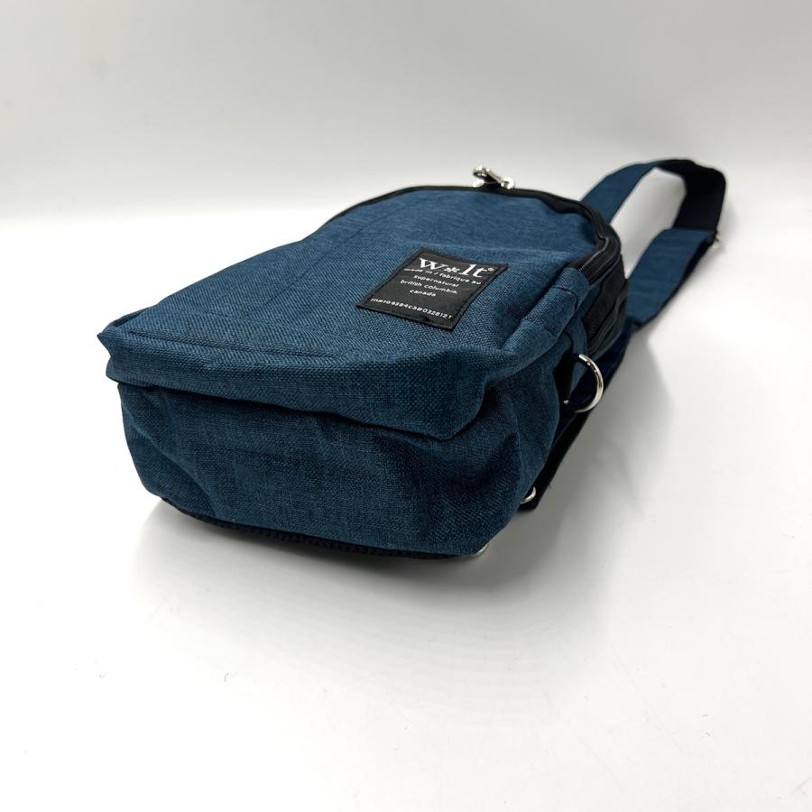 ウォルト ボディバッグ 杢調ポリエステル 4L 軽量 左右背負い替え