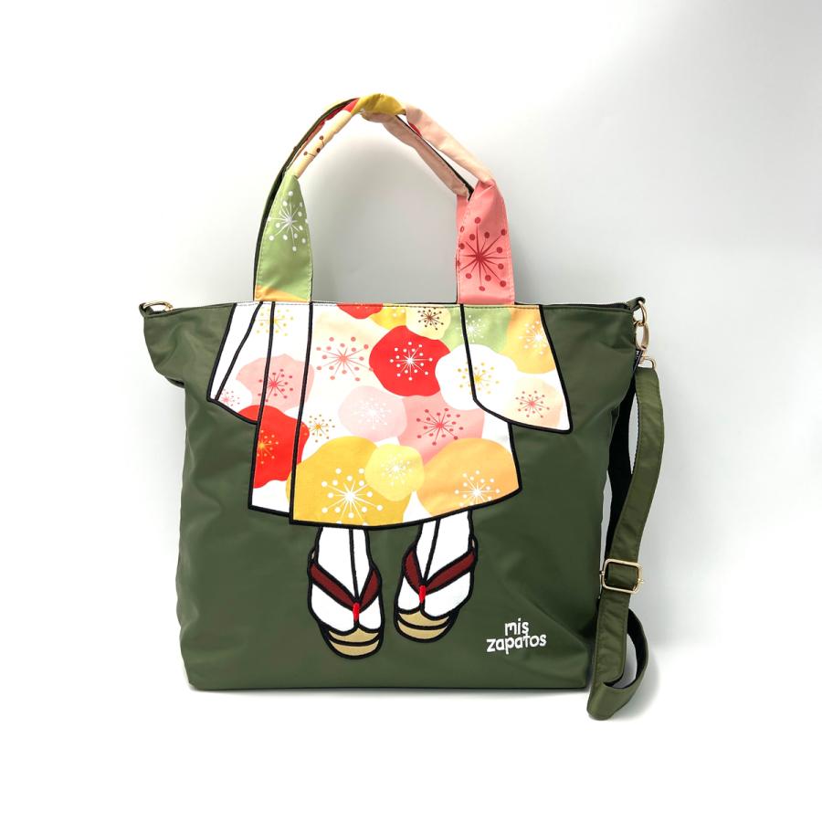 ♥み♥日本製　和装バッグ　成人式　新品未使用品 mis zapatos ミスサパト トートバッグ ショルダーバッグ 2WAY A4