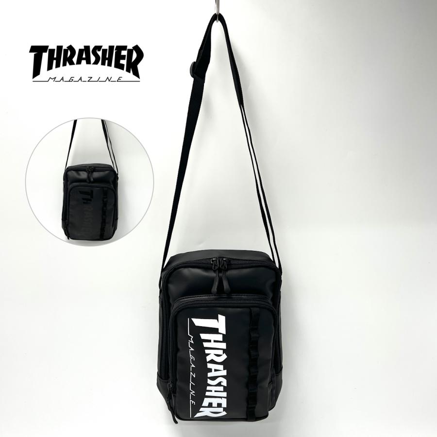THRASHER スラッシャー ショルダーバッグ 縦型 小さめ ミニ 防水