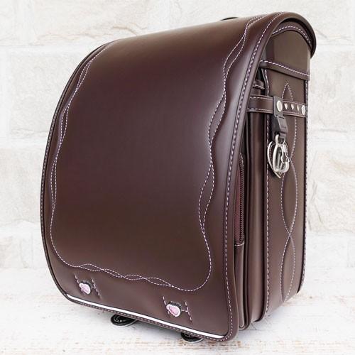 林カバン店プレミアムキューブ(オリジナル）｜女の子｜ボルドー/ラベンダーステッチ｜キューブ（再入荷）