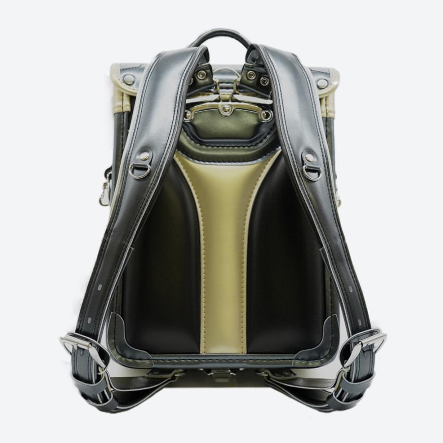 メタリックキューブランドセル（ガンメタ×ゴールド） メタリック