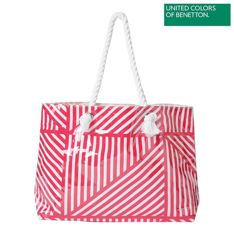 ベネトン Benetton 日本正規品 レディース 女性 クリアバッグ バッグ ビニールバッグ 最安値に挑戦 二重構造 ビーチバッグ ロープデザイン 海 透明 プールバッグ スポーツ