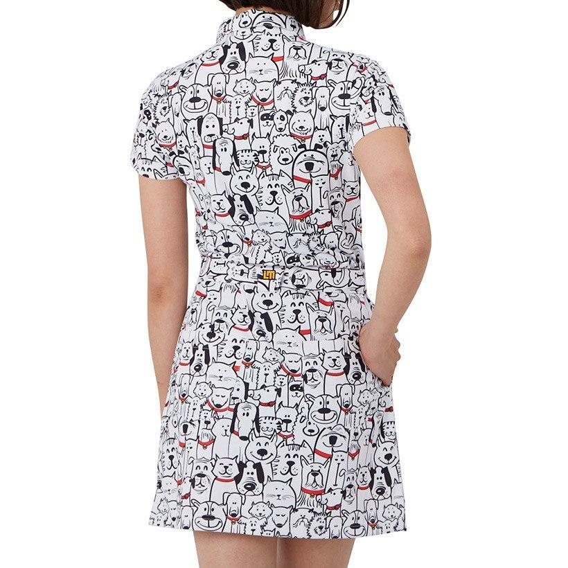 ラウドマウス Loudmouth 正規代理店 レディース ワンピース ゴルフ ウェア ベルト付き ウエスト調整可能 総柄 犬柄 カノコ ポリエステル 278 ファッション スポーツ Faspo 通販 Yahoo ショッピング