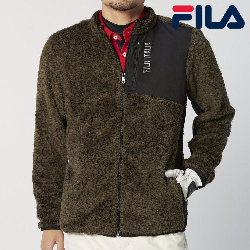 フィラ FILA 当店一番人気 日本正規品 メンズ 男性用 ボアフリースブルゾン ブルゾン ロゴ刺繍 ジャケット 在庫処分大特価 流行 ブランド もこもこ チャック付き ロゴ