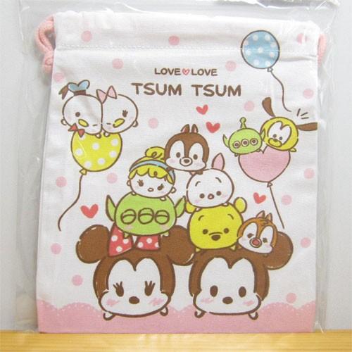 ディズニー Tsumtsum ツムツム フラット巾着 ツムツム ラブラブ おしゃれ キャラクター コップ袋 小物入れ入園 入学 小学校 保育園 幼稚園 Dntm 雑貨のおもちゃ箱バーグyahoo 店 通販 Yahoo ショッピング