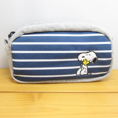 スヌーピーペンケース ピーナッツ スヌーピー ボーダーシリーズ スヌーピーボーダーポーチ ネイビー Peanuts Snoopy ペンケース ペンポーチ 筆箱 おしゃれ Sn 雑貨のおもちゃ箱バーグyahoo 店 通販 Yahoo ショッピング