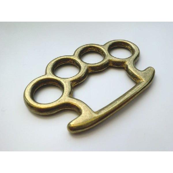 メリケンサック型 キーホルダー 真鍮無垢製(ゴールド ブラス） : 馬具