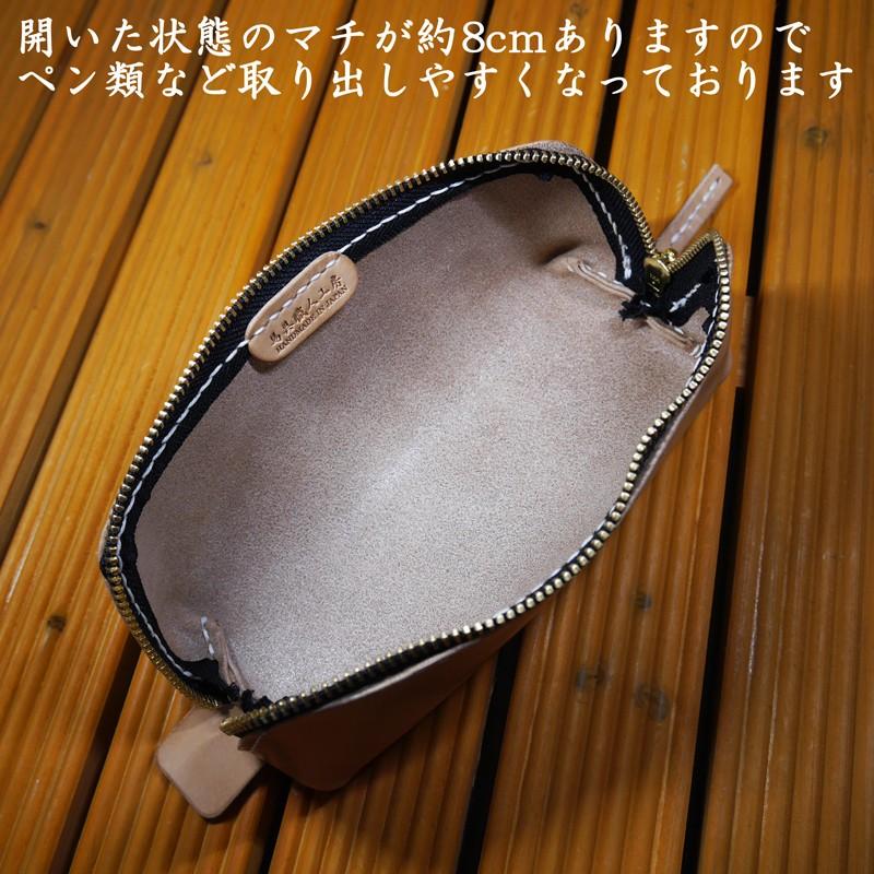 本革製 ペンケース 筆箱 筆入れ ポーチ ハンドメイド オーダー