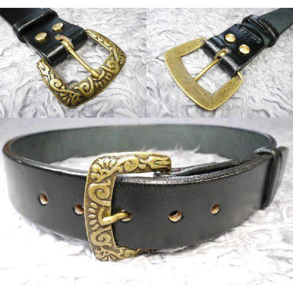 真鍮製 燻し加工 ベルト幅40mm ウエスタンビンテージバックル : 馬具