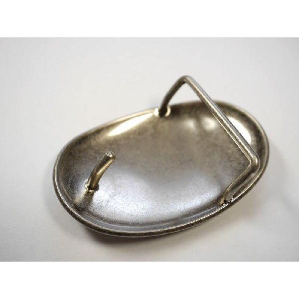 真鍮製 ベルト幅40mm用 楕円型プレーンバックル (シルバー) : 馬具職人