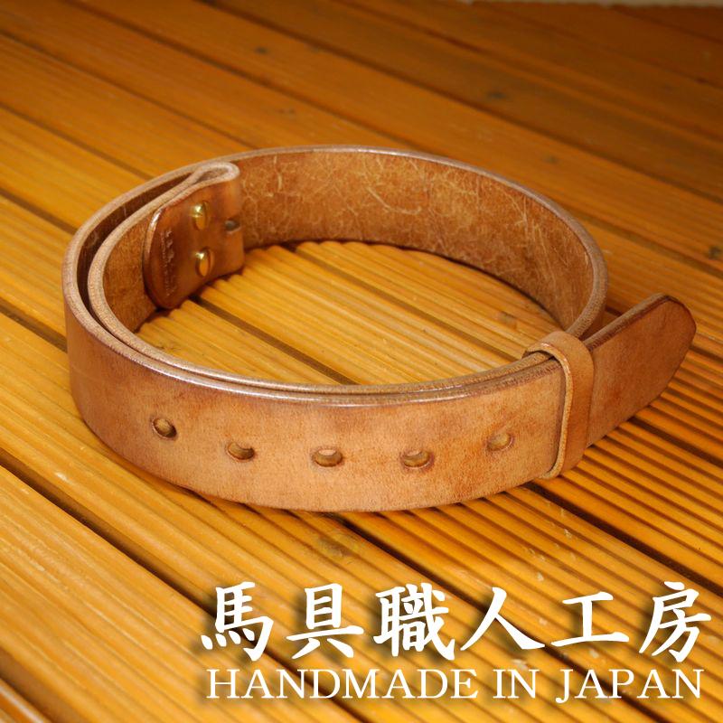 幅45mm 5mm厚 ハーマンオークレザー ハーネス ベルト 完全