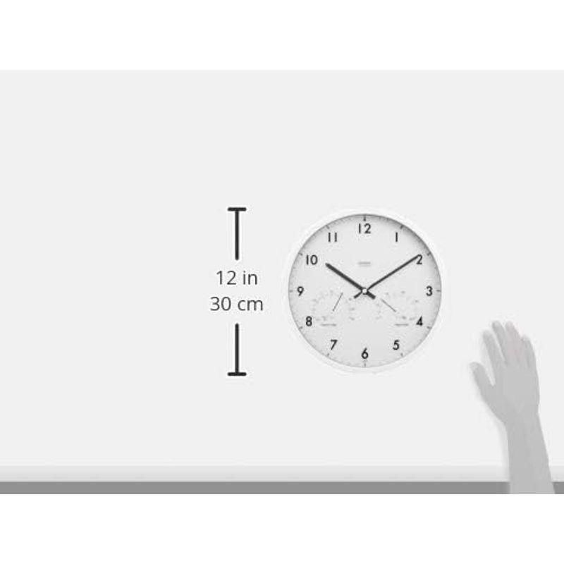 開店記念セール！ レムノス 電波時計 温湿度計付 アナログ Air clock ブラウン LC09-11W BW Lemnos φ300×d50mm