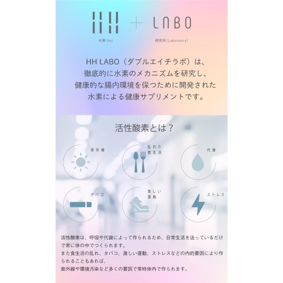 送料無料 】ダブルエイチラボ 水素系サプリメント HH LABO 90粒 腸で  