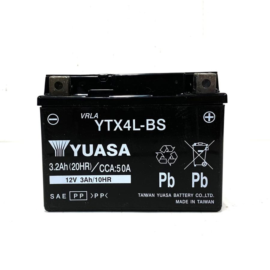 台湾ユアサ YUASA YTX4L-BS 充電済 バイクバッテリー 互換商品 YT4L-BS FT4L-BS GT4L-BS  DT4L-BS  FTH4L-BS 即利用可｜baikupatuhakase｜03