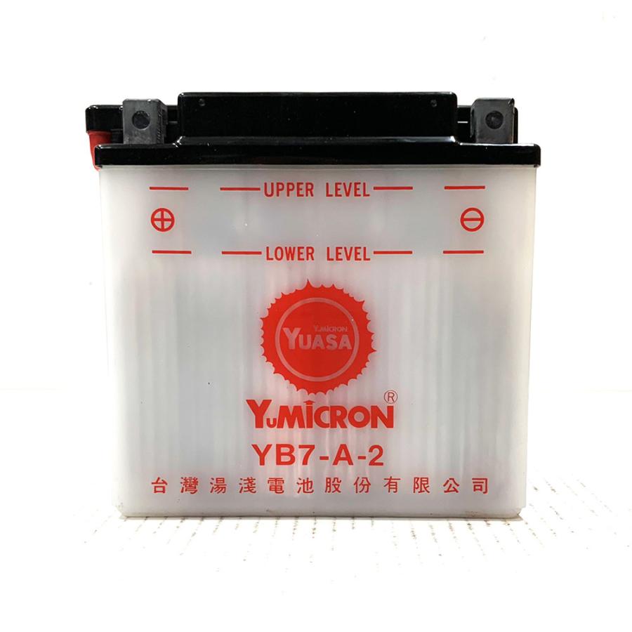 台湾 ユアサ YUASA YB7-A-2 開放型バイクバッテリー 互換 YB7-A 12N7-4A GM7Z-4A FB7-A 専用液付 GT380 GN125 GS125｜baikupatuhakase｜03