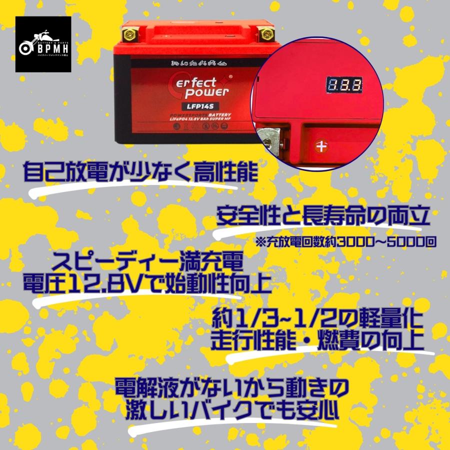 パーフェクトパワー LFPR14S バイク用 LiFePO4 リン酸鉄リチウム