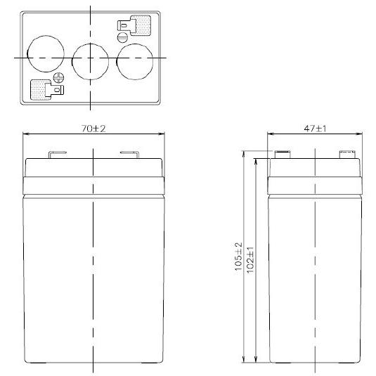 台湾 YUASA ユアサ NP4-6 ◆ 小形制御弁式鉛蓄電池 ◆ 新品 ◆ シールドバッテリー ◆ UPS ◆ 互換 GP645 PE6V4.5 6M4 NP4-6 SH4.5-6 FXM4-3 LA640｜baikupatuhakase｜05