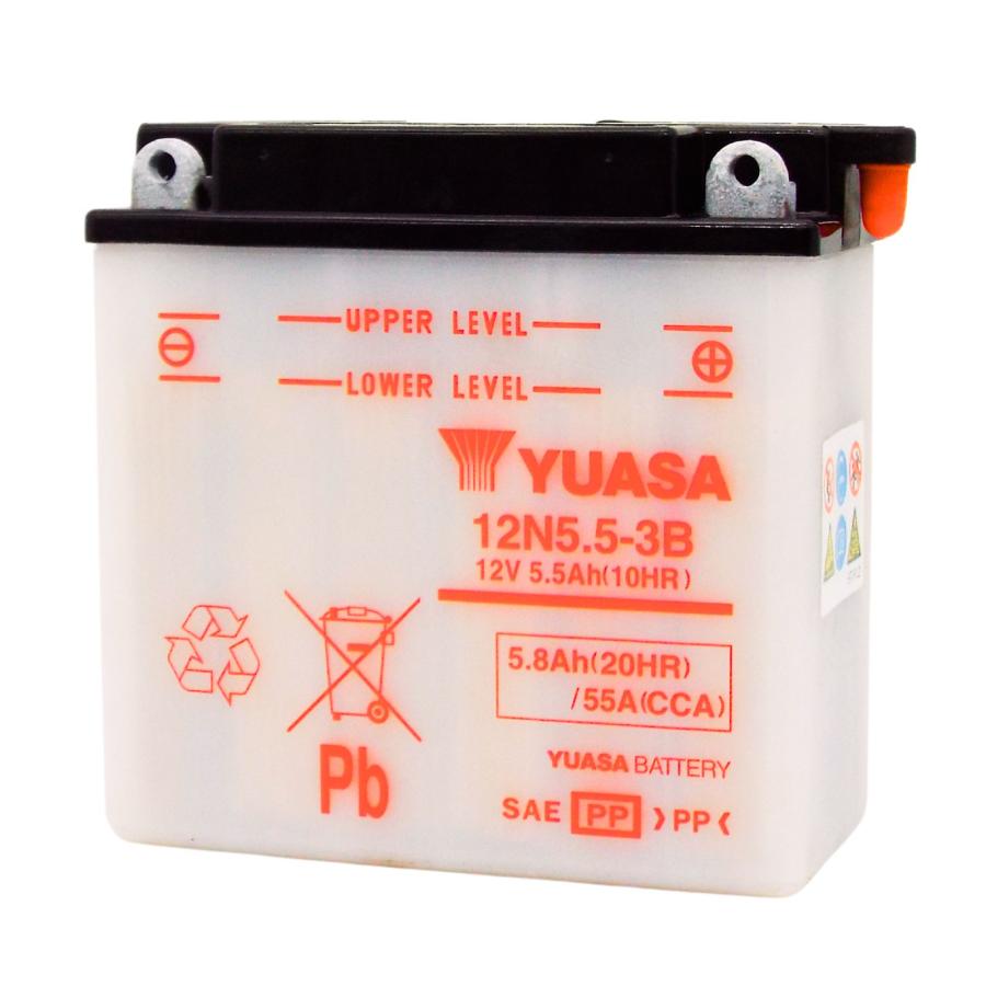 TAIWAN YUASA 台湾ユアサ 12N5.5-3B バイク用バッテリー 開放型