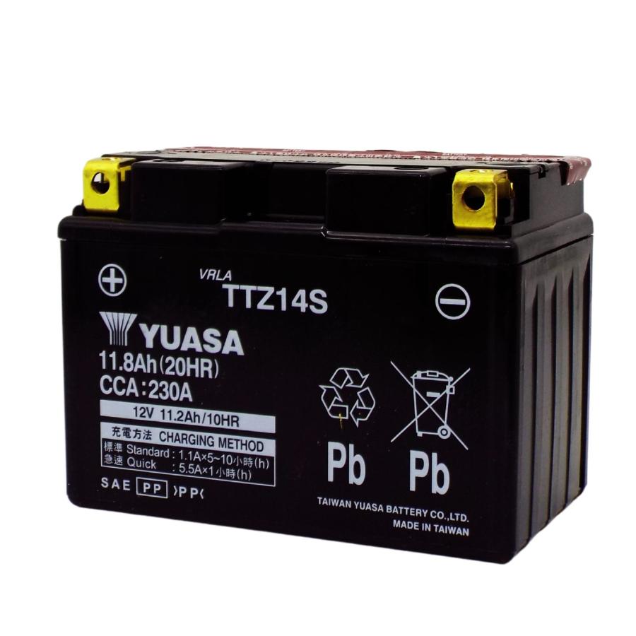 台湾ユアサ YUASA TTZ14S バイクバッテリー【互換 YTZ14S FTZ14S DTZ14