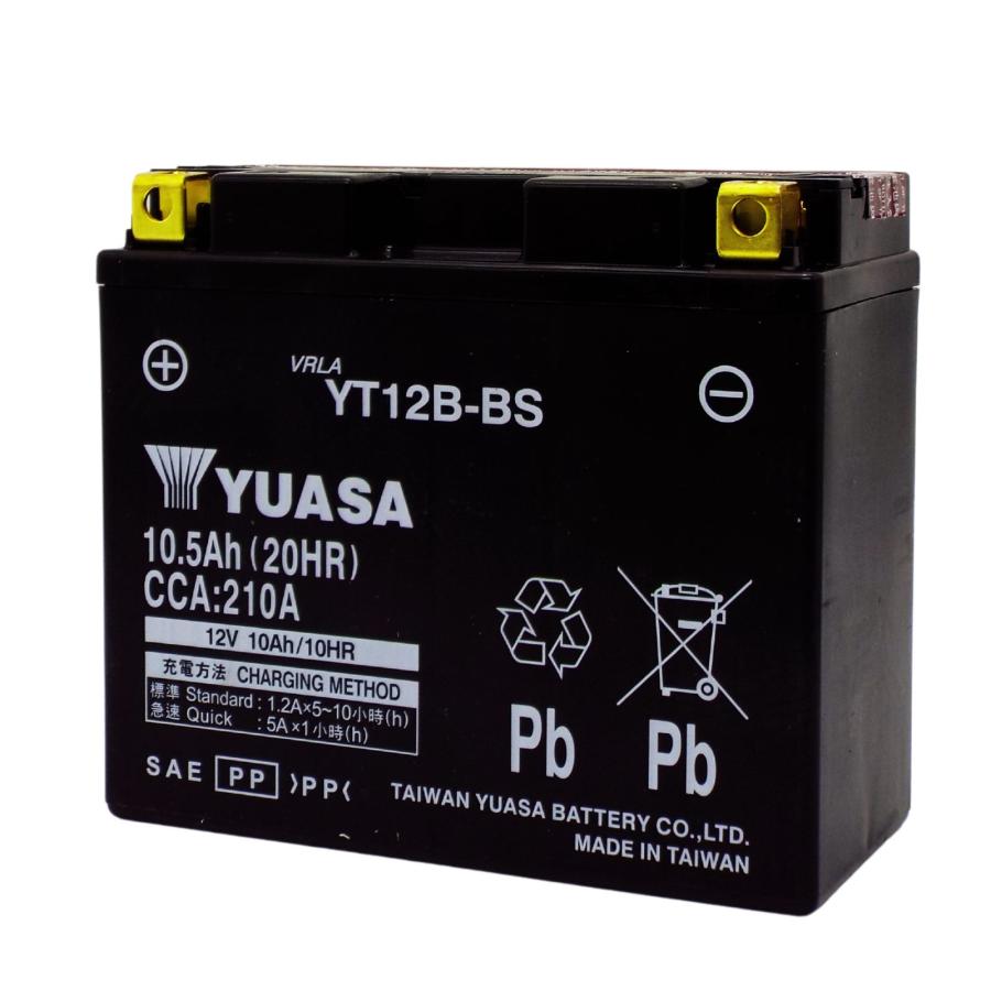 台湾ユアサ YUASA YT12B-BS バイクバッテリー【互換YT12B-4 FT12B-4