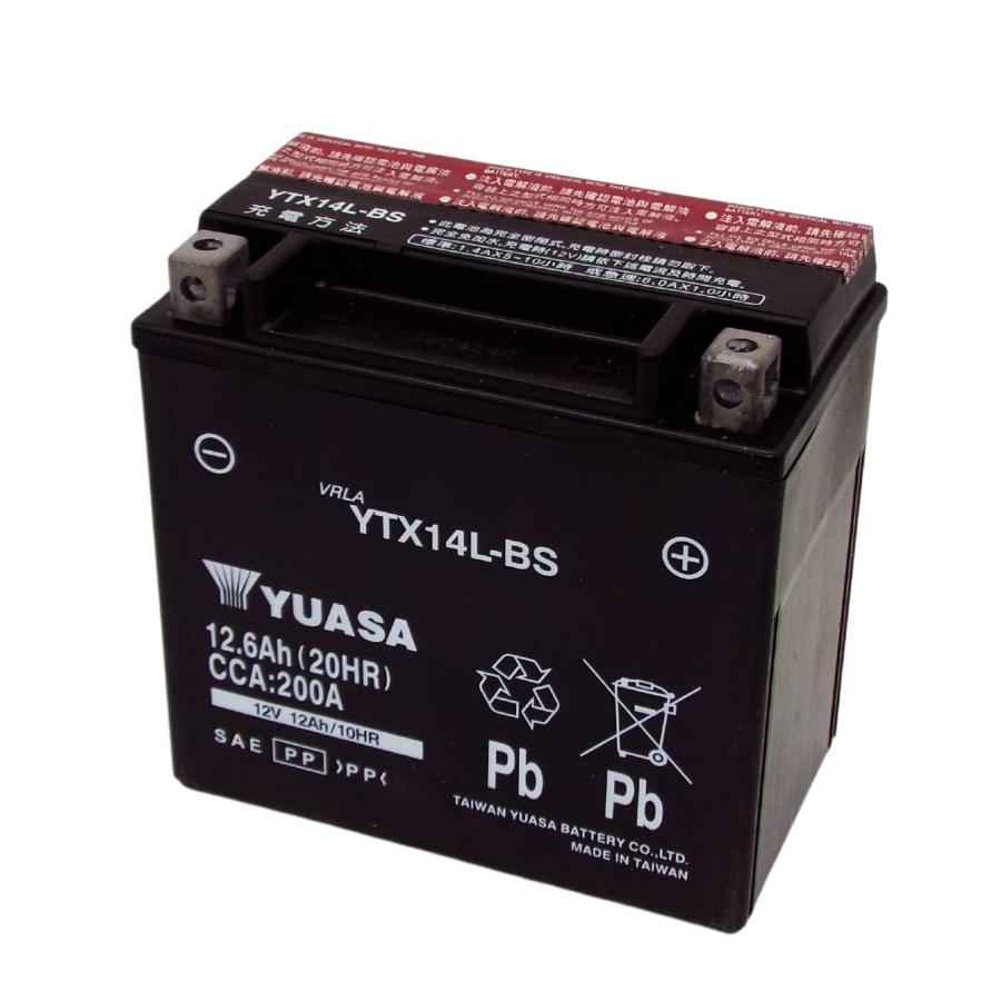 台湾ユアサ YUASA YTX14L-BS バイクバッテリー 初期充電済