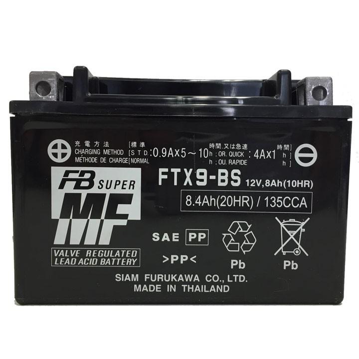 古河電池 FTX9-BS MFバッテリー 互換 YUASA ユアサ YTX9-BS DTX9-BS GTX9-BS フルカワ FB 初期充電済 即使用可能 CB400 XJR400 GSR400｜baikupatuhakase｜02