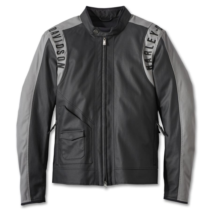 HARLEY-DAVIDSON ジャケット シングル ライダース ナイロン 黒 Harley-Davidson シングルライダースジャケット