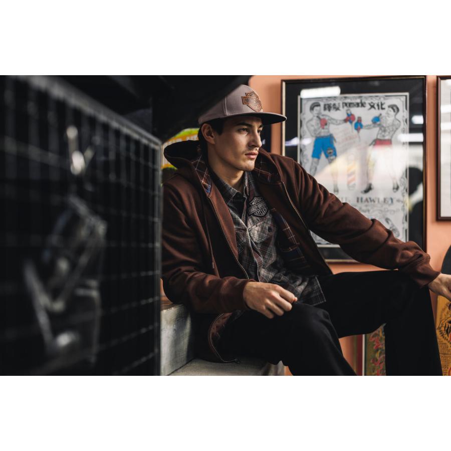 Harley-Davidson レザーキャップ　フリーサイズ HARLEYDAVIDSON(ハーレーダビッドソン) レザーキャップ ブラック