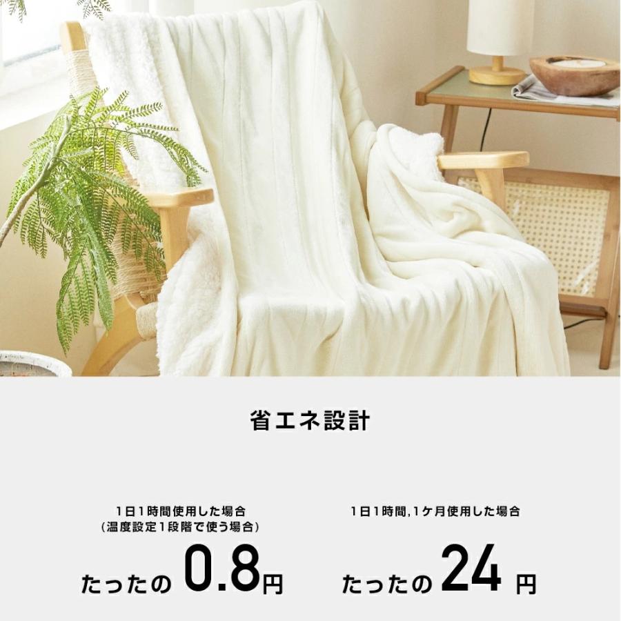 クーポンで4,980円から 電気毛布 掛け敷き ひざ掛け 洗えるフランネル 