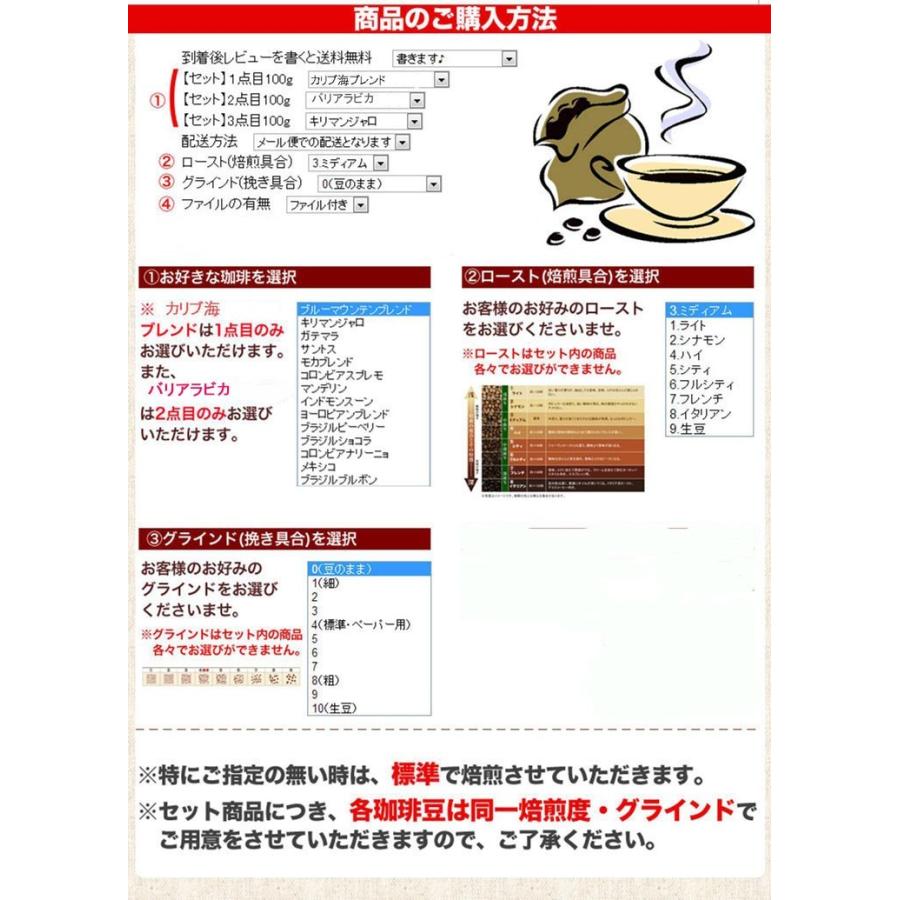 コーヒー豆 15点の珈琲豆から選べる3点300ｇセット福袋｜baisen-coffee｜08