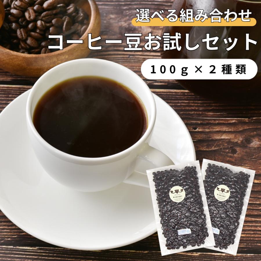 コーヒー豆 お試し 送料無料 コーヒー粉 ポイント消化 プレゼント お試しセット １００ｇ×２種類｜baisenmoto-waraku