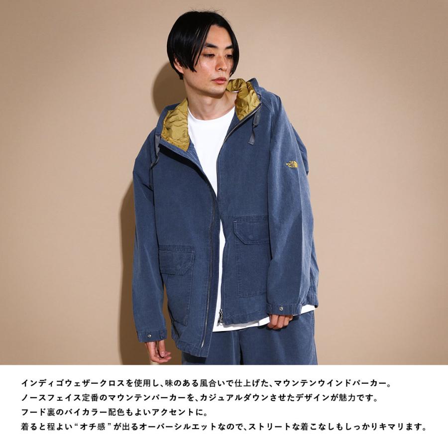 ザノースフェイスパープルレーベル インディゴマウンテンウィンド 
