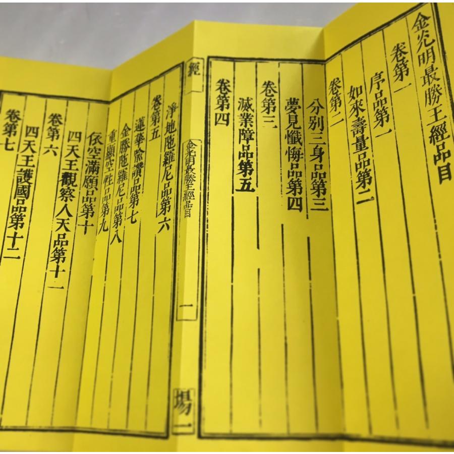 355 鉄眼版 金光明最勝王経(木版手摺) 大形 全十巻 緞子表装 帙 355 鉄眼版 金光明最勝王経(木版手摺) 大形 全十巻 緞子表装 帙