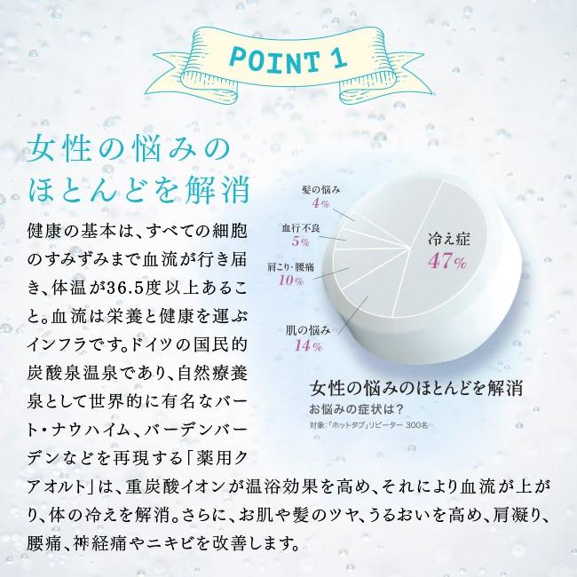 重炭酸入浴剤 薬用 クアオルト 9錠 塩素除去 重炭酸 重炭酸湯 炭酸泉 入浴剤 無添加 ホットタブ Hot Tab |  | 06