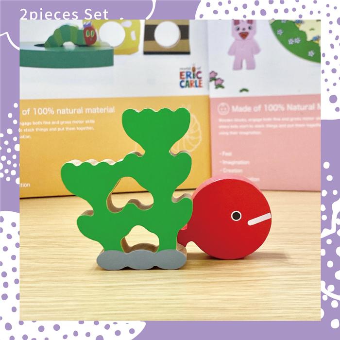 絵本のつみき きんぎょがにげた きんぎょと水草セット 知育玩具 ライブ