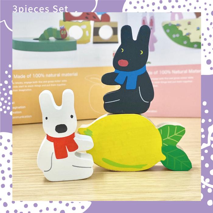 絵本のつみき リサとガスパール レモンセット セットシリーズ 知育玩具