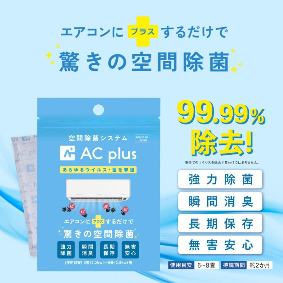 バカ売れ研究所オンラインショップエーシープラス　空間除菌　日本製　AC　置くだけ除菌　除菌　plus　消臭