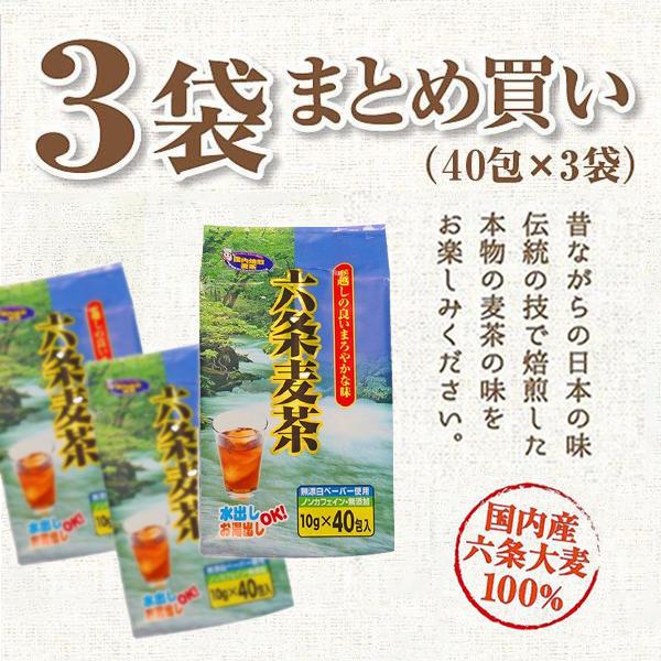 六条麦茶　10ｇ×40ｐ×３袋　国産　麦茶　六条大麦使用　｜bakuchanhonpo｜02