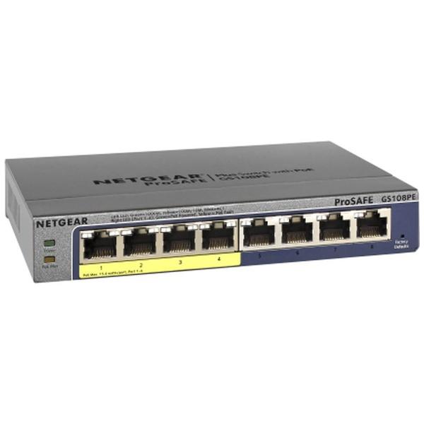 NETGEAR（ネットギア） スイッチングハブ GS108PE 8ポート Gigabit対応
