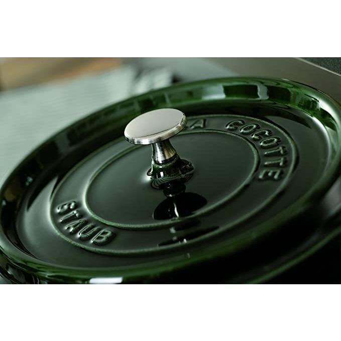ピコ・ココット staub ピコ ココット ラウンド バジルグリーン 20cm
