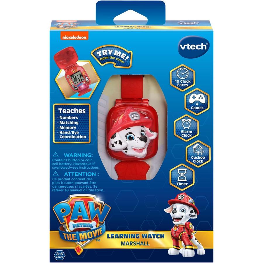 ヴイテック パウ パトロール ザ・ムービー ラーニングウォッチ マーシャル レッド VTech PAW Patrol 時計 おもちゃ パウパト 並行輸入品｜bakuyasuearth｜07