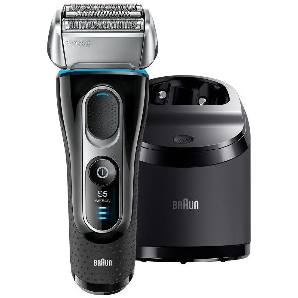 BRAUN 5197cc-P メンズシェーバー シリーズ5 洗浄器モデル 充電式 お風呂剃り対応 3枚刃 国内・海外対応 5197cc-P 3枚刃 AC100V-240V｜bakuyasuearth