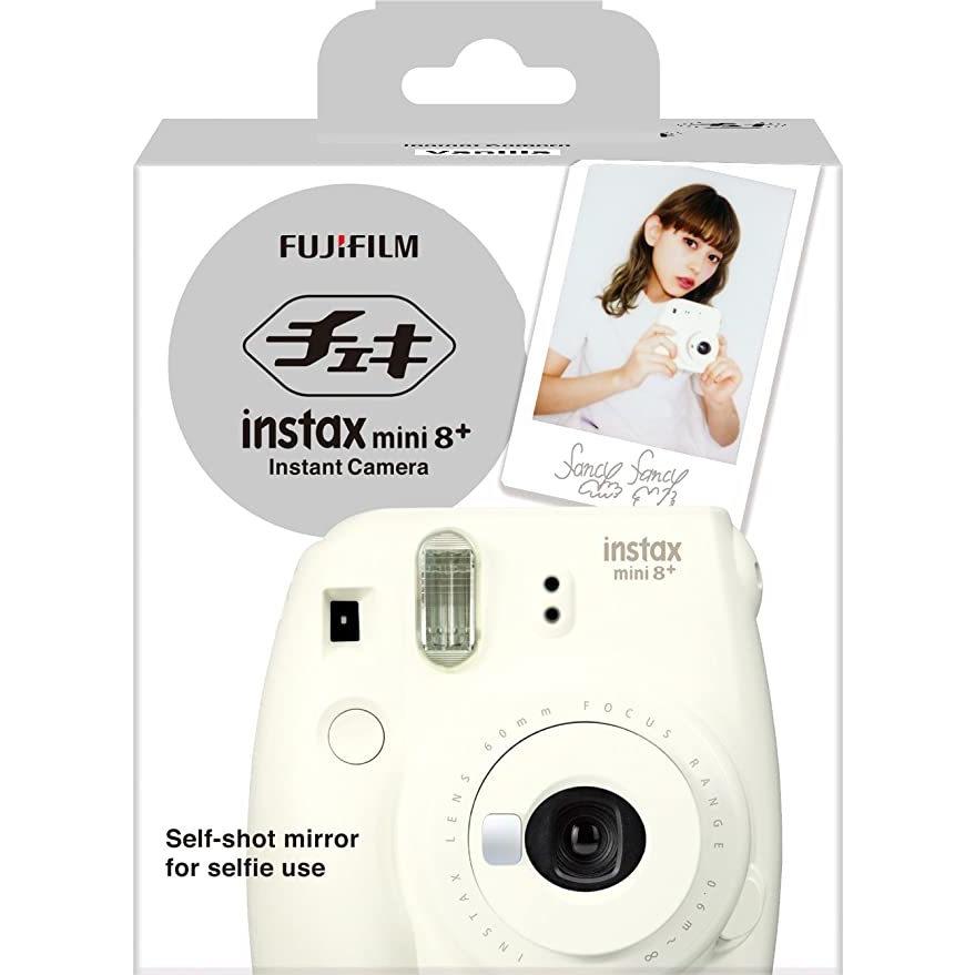 FUJIFILM インスタントカメラ チェキ instax mini8プラス 接写レンズ・純正ハンドストラップ付き ミント INS MINI 8P MINT 富士フイルム instax mini8プラス ハニー即プリント