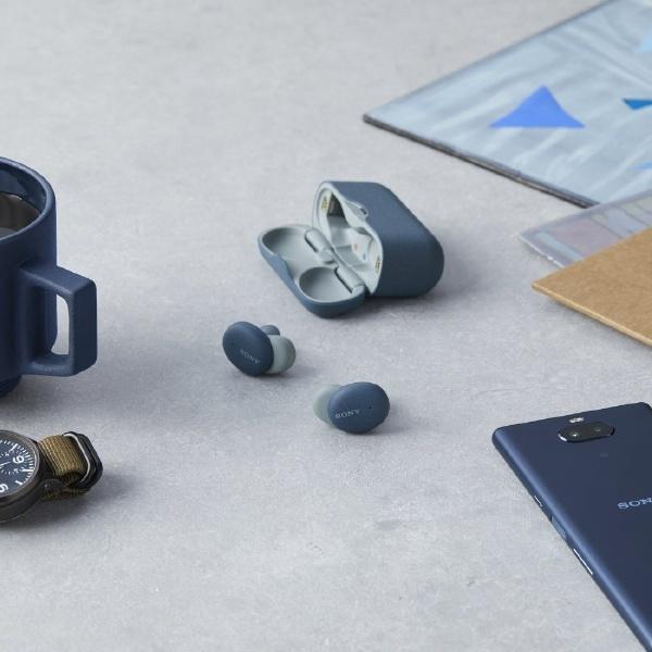SONY フルワイヤレスイヤホン ブルー WF-H800 LM リモコン・マイク対応