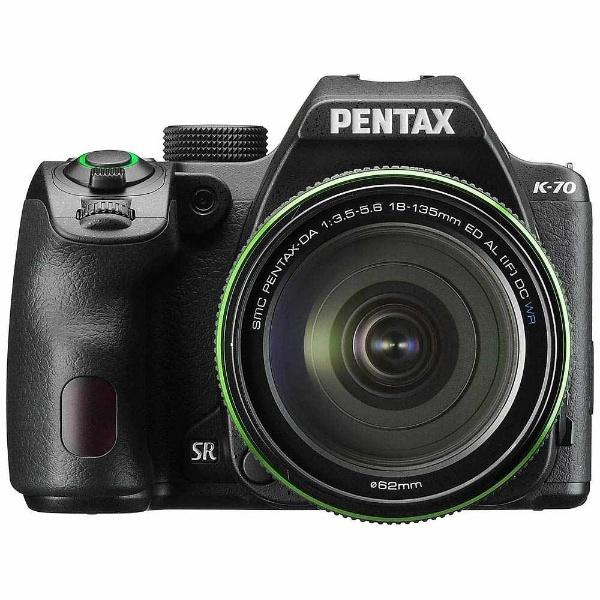 りほPENTAX K-70 18-135mmF3.5-5.6レンズセット PENTAX K70 24.24MP Digital SLR Camera - Black (Kit with 18-135mm